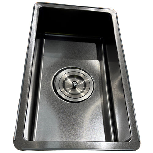 BURNS & FERALL ZOMODO ESN380 INTEGRATO Q ECO SINK WASH BOWL STAINLESS STEEL & BLACK PEARL
