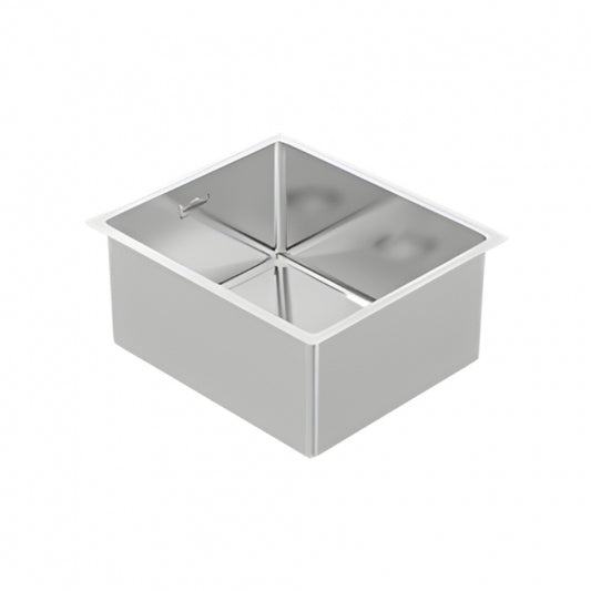 BURNS & FERALL BDM380 DESIGNER 380 R15 SINGLE FABRICATED BOWL 340 X 400 X 200MM  1.2MM STAINLESS STEEL