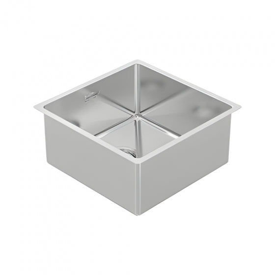 BURNS & FERALL BDM440 DESIGNER 440 R15 SINGLE BOWL 400 X 400 X 200MM WASTE & OVERFLOW 1.2MM STAINLESS STEEL