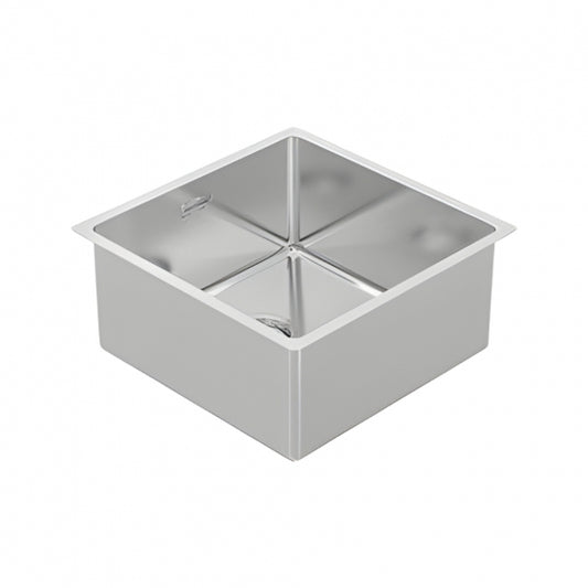 BURNS & FERALL BDM440 DESIGNER 440 R15 SINGLE BOWL 400 X 400 X 200MM WASTE & OVERFLOW 1.2MM STAINLESS STEEL