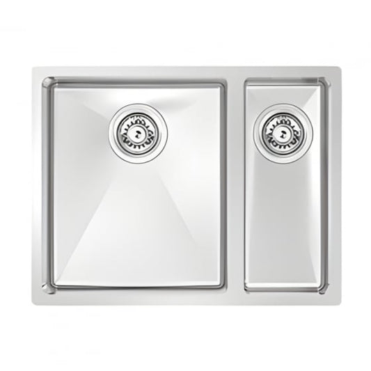 BURNS & FERALL BDM570 Left & Right Double Fabricated Bowl (340+160)x400x200mm 1.2mm Stainless Steel