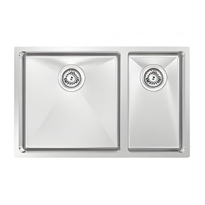 BURNS & FERALL BDM695 Left & Right Double Fabricated Bowl (400+225) x 400 x 200mm 1.2mm Stainless Steel