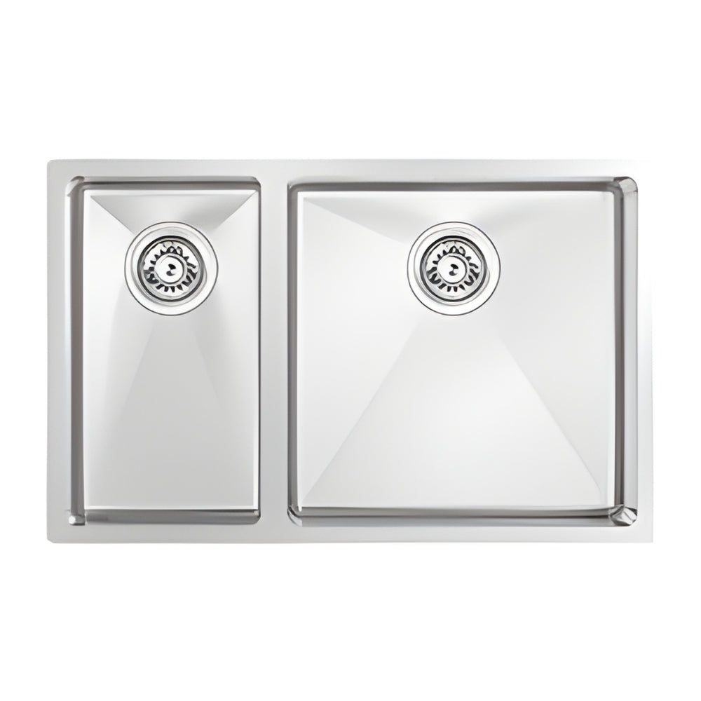 BURNS & FERALL BDM695 Left & Right Double Fabricated Bowl (400+225) x 400 x 200mm 1.2mm Stainless Steel