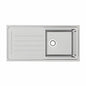 BURNS & FERALL DEB120 CLASSIC DELTA SINGLE BOWL WITH  DRAINER REVERSIBLE SINK STAINLESS STEEL