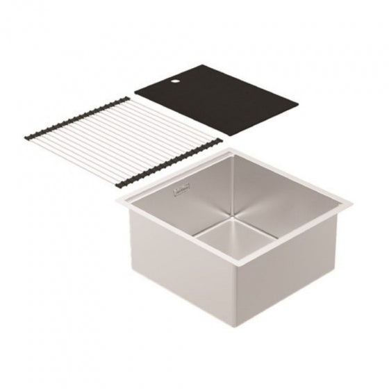 BURNS & FERALL PREP-CENTRE SINGLE BOWL 400MM & 500MM WITH INTEGRATED CHOPPING BOARD AND ROLLER MAT