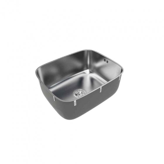 BURNS & FERALL NB11 CLASSIC BOWL 500 X 400 X 235MM  90MM WASTE WITH OVERFLOW -STAINLESS STEEL