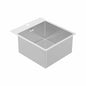 BURNS & FERALL BSL440R10 DESIGNER 440 R10 TAP LANDING LAUNDRY  BOWL DEEP 400 X 400 X 230MM 1.0MM STAINLESSS STEEL - SILKY SHEEN