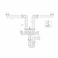 BURNS & FERALL SPAZIO SPACE SAVER WASTE KIT 304 STAINLESS STEEL - CAYMAN SINKS ACCESSORIES