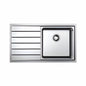 BURNS & FERALL CLASSIC LIB100 LINEA R25 SINGLE  BOWL WITH  DRAINER LEFT HAND & RIGHT HAND -  STAINLESS STEEL