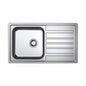 BURNS & FERALL OMB100 CLASSIC OMEGA SINGLE BOWL WITH  DRAINER - STAINLESS STEEL