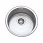 BURNS & FERALL CLASSIC ORBIT2  ROUND FLAT BASE BOWL 370MM WITH OVERFLOW STAINLESS STEEL