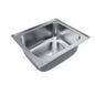 BURNS & FERALL BFL600 DESIGNER 600 R95 LAUNDRY TUB SINGLE BOWL TOP MOUNT NO OVERFLOW - STAINLESS STEEL