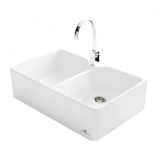 BURNS & FERALL CHAMBORD CLOTAIRE II  FIRECLAY DOUBLE BUTLER SINK