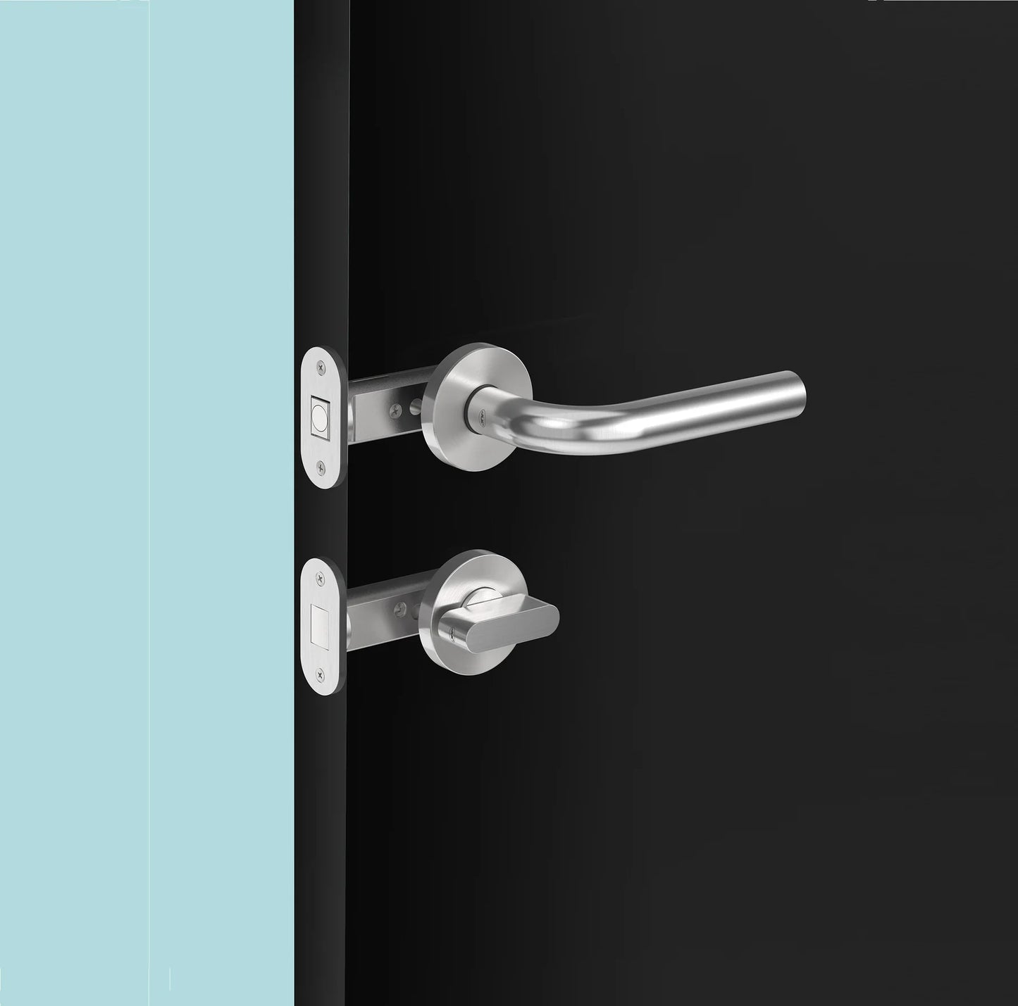 JNF Reversible Magnetic Silent Latch & Bathroom Latch ( 60mm ) Stainless Steel