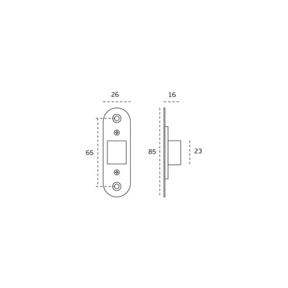 JNF Reversible Magnetic Silent Latch & Bathroom Latch ( 60mm ) Stainless Steel