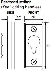 Cavity Slider for Doors CaviLock CL400 Right Handle Key Locking Left Handle Blank 52-58mm - Available in 6 Colours :  Bright Chrome ,Satin Chrome, Oil Rubbed Bronze ,Satin Nickel, Matte Black ,Custom Finish