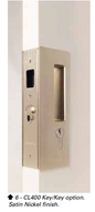 Cavity Slider for Doors CaviLock CL400 Right Handle Key Locking Left Handle Blank 34-40mm - Available in 6 Colours :  Bright Chrome ,Satin Chrome, Oil Rubbed Bronze ,Satin Nickel, Matte Black ,Custom Finish