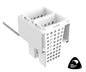 Tanova Simplex Drawer Insert Laundry Unit for LEGRABOX F Drawer - Frame & Baskets 500mm Cab-2x36L Plastic Hamper- White and White Gray