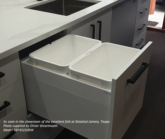 Tanova LEGRABOX F Drawer Insert Frame and Buckets for 450mm Cabinets White and Charcoal
