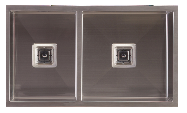 Blanco Germany Linen Textured Sink, Squareline, 1 & 3/4 Bowll ( Length 780mm x Width 450mm ) finish Stainless steel & Gun metal  finish