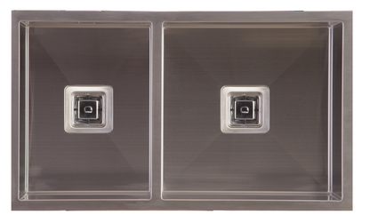 Blanco Germany Linen Textured Sink, Squareline, 1 & 3/4 Bowll ( Length 780mm x Width 450mm ) finish Stainless steel & Gun metal  finish