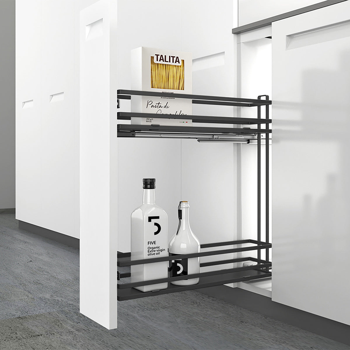 Hettich Germany Lario 200/400 pull-out unit, 2-level W150/200/300/400