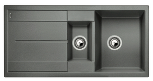 Blanco Germany Metra 6 S Sink Bowl ( Width 360mm x Depth 190mm x height 190mm ),Second bowl ( Width 170mm x Depth 130mm x height 130mm )  Blanco Silgranit Range- Available in 5 Colours :  Anthracite ,Black ,Rock Grey ,White ,Alu-Metallic