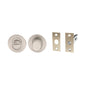 MILES NELSON DOOR HANDLES MILANO RANGE 55MM ROUND AND SQUARE ROSE PRIVACY TURN SET INCLUDES BOLT - MATT BLACK,SATIN GRAPHITE,SATIN NICKEL
