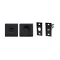 MILES NELSON DOOR HANDLES MILANO RANGE 55MM ROUND AND SQUARE ROSE PRIVACY TURN SET INCLUDES BOLT - MATT BLACK,SATIN GRAPHITE,SATIN NICKEL