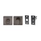 MILES NELSON DOOR HANDLES MILANO RANGE 55MM ROUND AND SQUARE ROSE PRIVACY TURN SET INCLUDES BOLT - MATT BLACK,SATIN GRAPHITE,SATIN NICKEL