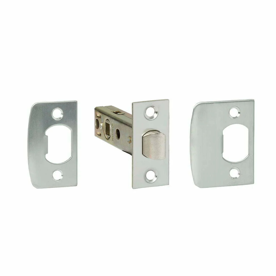 MILES NELSON DOOR HANDLES MILANO RANGE TUBULAR LATCH (INCS STRIKER AND DUST BOX) 8MM SPINDLE 60MM BACK SET- SATIN NICKEL,BLACK,MIRRORED BLACK AND SATIN GRAPHITE