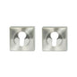 MILES NELSON DOOR HANDLES MILANO RANGE ROUND EURO EUCHTCHEON (PAIR) - SATIN NICKEL
