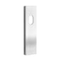MILES NELSON COMMERCIAL WIDE LONG PLATE - EXTERNAL / NO LEVER / CYLINDER HOLE SATIN CHROME ON BRASS PRICED PER EACH