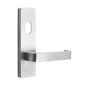 MILES NELSON COMMERCIAL 87 LEVER ON WIDE LONG PLATE SC - EXTERNAL / LEVER / CYLINDER HOLE SATIN CHROME ON BRASS & MATT BLACK