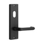 MILES NELSON COMMERCIAL 90 LEVER ON WIDE LONG PLATE - INTERNAL / LEVER / CYLINDER HOLE SATIN CHROME ON BRASS & MATT BLACK
