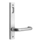 MILES NELSON COMMERCIAL 90 LEVER ON NARROW LONG PLATE - INTERNAL / LEVER / CYLINDER HOLE - SATIN CHROME ON BRASS AND MATT BLACK