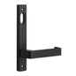 MILES NELSON COMMERCIAL 87 LEVER ON NARROW LONG PLATE - INTERNAL / LEVER / CYLINDER HOLE - SATIN CHROME ON BRASS AND MATT BLACK