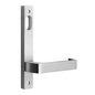 MILES NELSON COMMERCIAL 87 LEVER ON NARROW LONG PLATE - INTERNAL / LEVER / CYLINDER HOLE - SATIN CHROME ON BRASS AND MATT BLACK