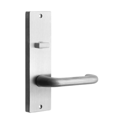 MILES NELSON COMMERCIAL 90 LEVER ON WIDE LONG PLATE - INTERNAL / LEVER / TURN SNIB  - SATIN CHROME ON BRASS & MATT BLACK