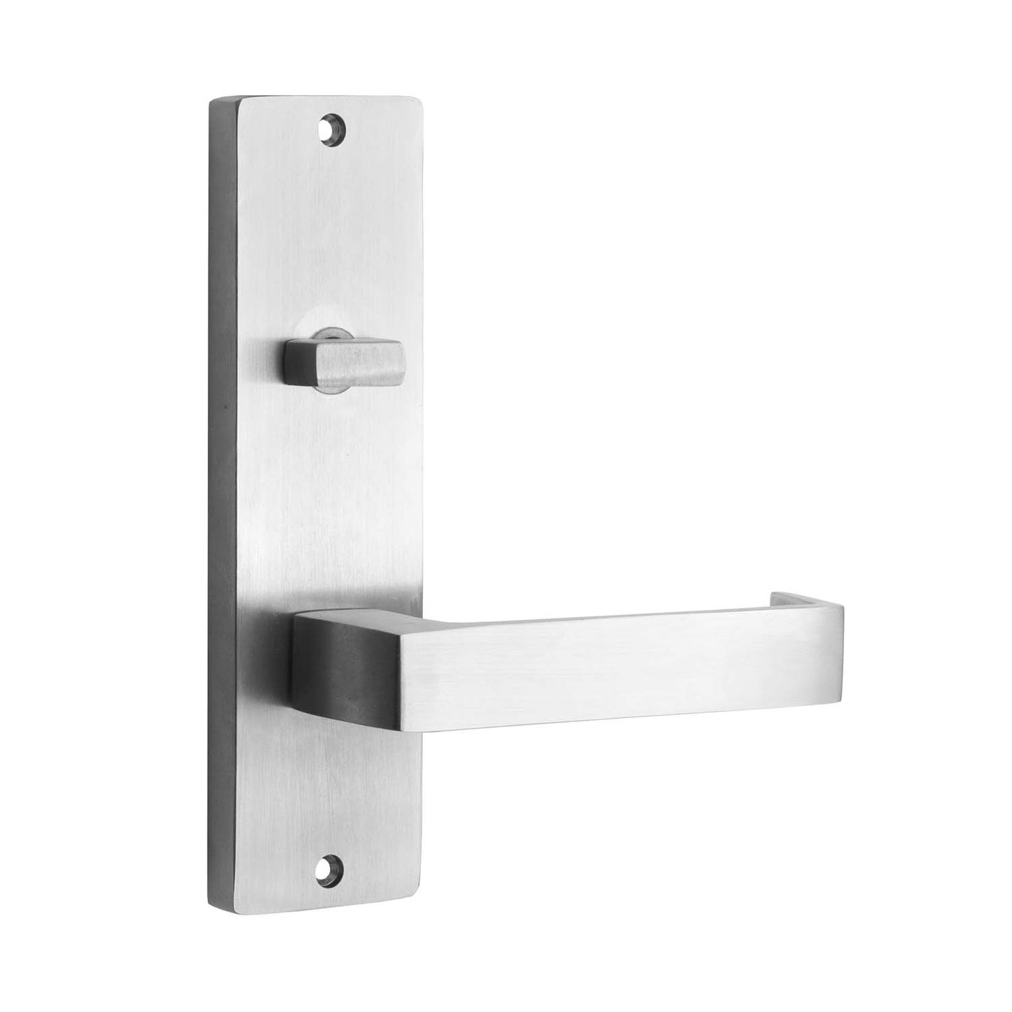 MILES NELSON COMMERCIAL 87 & 90 LEVER ON WIDE LONG PLATE - INTERNAL / LEVER / TURN SNIB - SATIN CHROME ON BRASS AND MATT BLACK