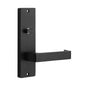 MILES NELSON COMMERCIAL 87 & 90 LEVER ON WIDE LONG PLATE - INTERNAL / LEVER / TURN SNIB - SATIN CHROME ON BRASS AND MATT BLACK
