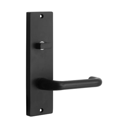 MILES NELSON COMMERCIAL 87 & 90 LEVER ON WIDE LONG PLATE - INTERNAL / LEVER / TURN SNIB - SATIN CHROME ON BRASS AND MATT BLACK