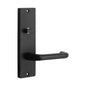 MILES NELSON COMMERCIAL 87 & 90 LEVER ON WIDE LONG PLATE - INTERNAL / LEVER / TURN SNIB - SATIN CHROME ON BRASS AND MATT BLACK