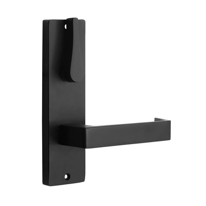 MILES NELSON COMMERCIAL 87 & 90 LEVER ON WIDE LONG PLATE - INTERNAL / LEVER / LARGE TURN INDICATING- SATIN CHROME ON BRASS AND MATT BLACK