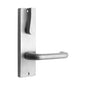 MILES NELSON COMMERCIAL 87 & 90 LEVER ON WIDE LONG PLATE - INTERNAL / LEVER / LARGE TURN INDICATING- SATIN CHROME ON BRASS AND MATT BLACK