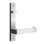 MILES NELSON COMMERCIAL 87 LEVER ON NARROW LONG PLATE - INTERNAL / LEVER / PLAIN- SATIN CHROME ON BRASS AND MATT BLACK
