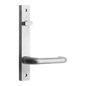 MILES NELSON COMMERCIAL 90 LEVER ON NARROW LONG PLATE - INTERNAL / LEVER / PLAIN- SATIN CHROME ON BRASS AND MATT BLACK