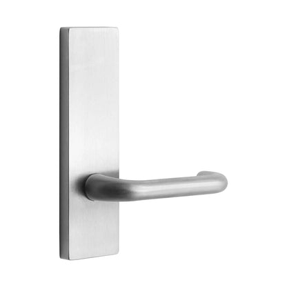 MILES NELSON COMMERCIAL 90 LEVER ON WIDE LONG PLATE - EXTERNAL / LEVER / PLAIN SATIN CHROME ON BRSS & MATT BLACK