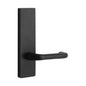 MILES NELSON COMMERCIAL 87 & 90  LEVER ON WIDE LONG PLATE - EXTERNAL / LEVER / PLAIN - SATIN CHROME ON BRASS AND MATT BLACK
