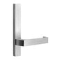 MILES NELSON COMMERCIAL 87 LEVER ON NARROW LONG PLATE - EXTERNAL / LEVER / PLAIN SATIN CHROME ON BRASS AND MATT BLACK